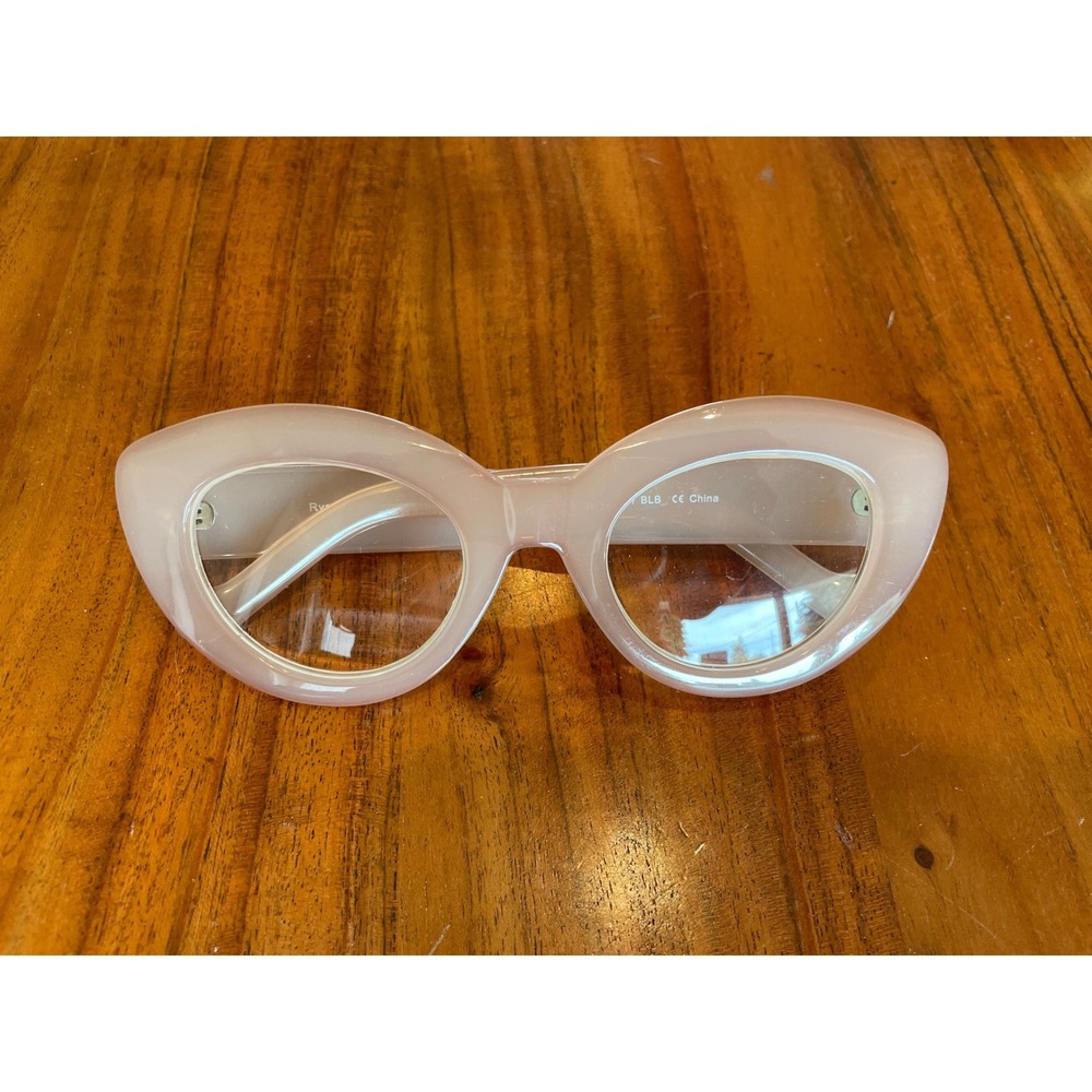 Ryan Simkhai Eyeshop Blush Pink Cat Eye Reading Glasses +2.50 Magnification